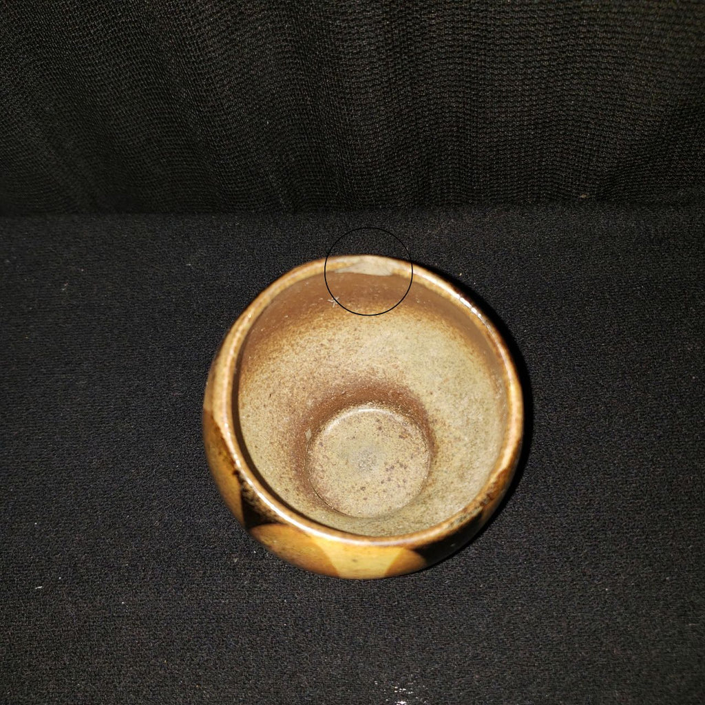 Vintage Studio Pottery Footed Bowl – Earth Tone Glaze