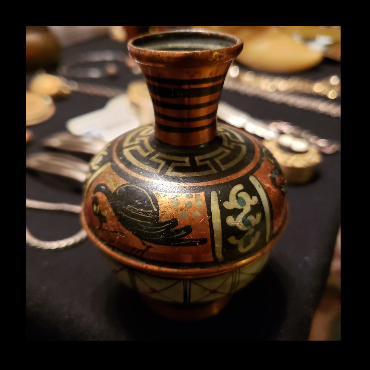 Decorative Greco-Roman Style Ceramic Bud Vase