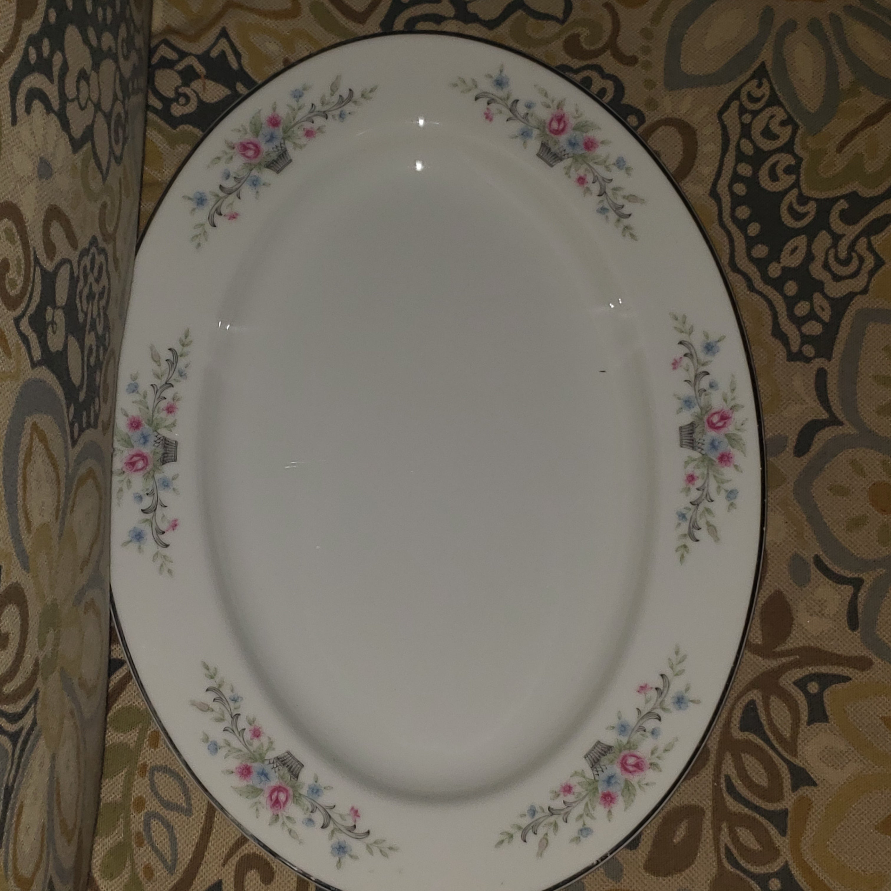 Vintage Florenteen Fine China “Fantasia” Serving Platter (Japan, c. 1950s–1960s)