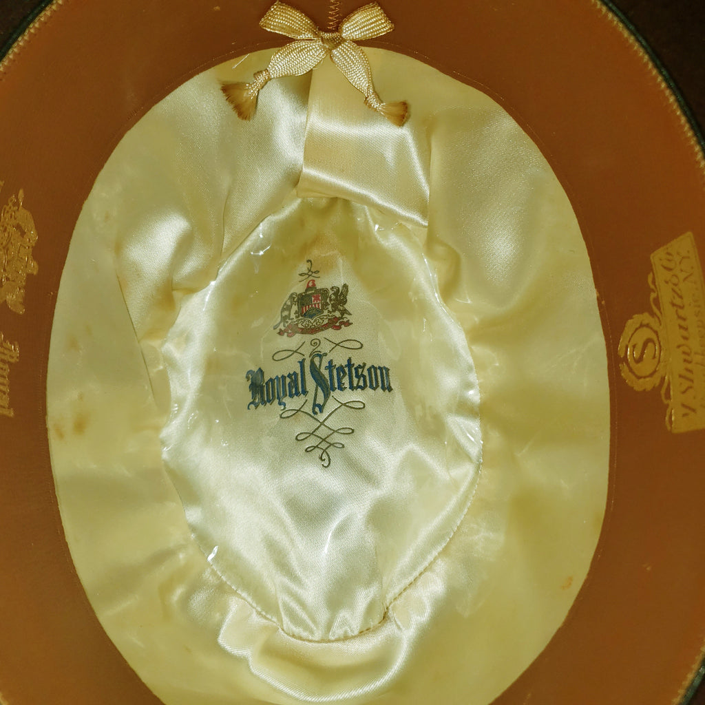 Vintage Royal Stetson Fedora Hat with Feather Accent