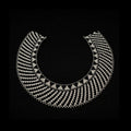 Vintage Black & White Seed Beaded Bohemian Collar Necklace