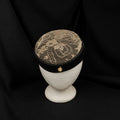 Vintage Lace Pillbox Cocktail Hat with Pearl Accent