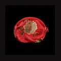 Red Floral Brocade Nesting Cosmetic & Travel Pouch Set — 5 Pieces