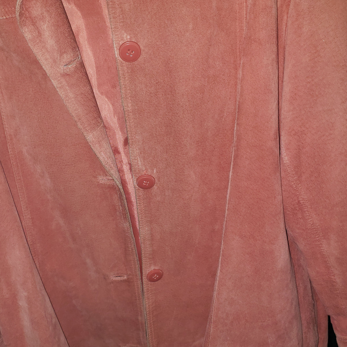 Atelier by B. Thomas Pink Suede Leather Jacket — Size 1X
