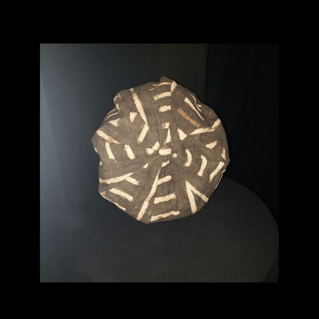 Vintage African Mud Cloth Print Artisan Beret Hat