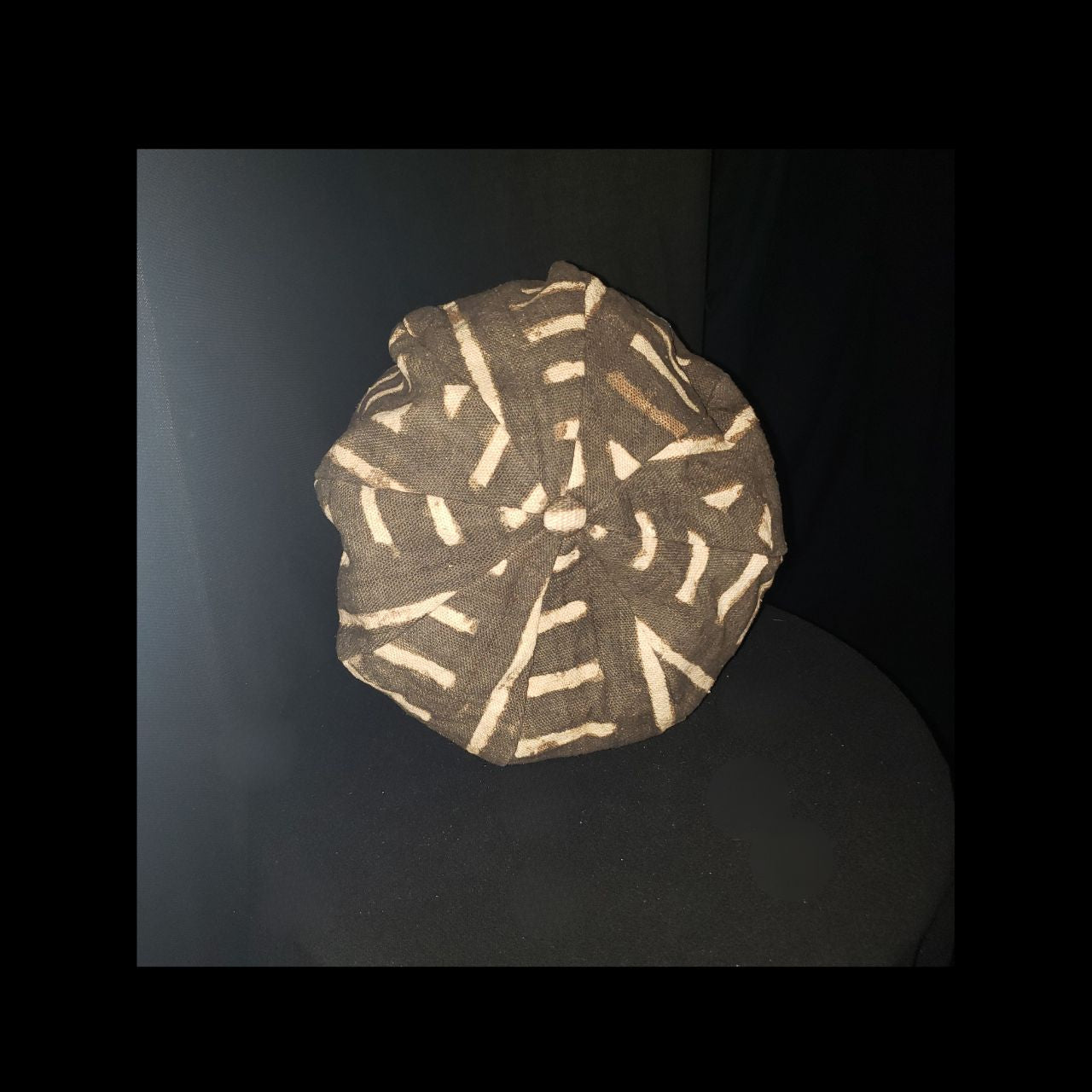 Vintage African Mud Cloth Print Artisan Beret Hat