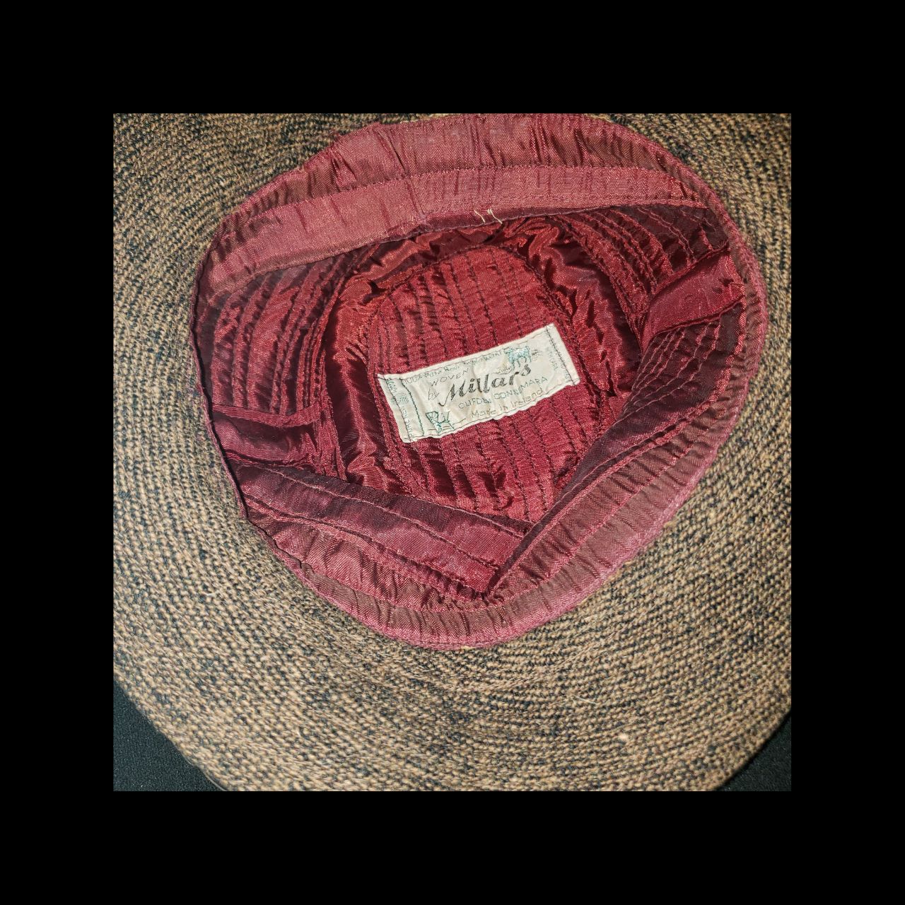 Vintage Millars Irish Tweed Bucket Hat – 100% Pure New Virgin Wool – Made in Ireland