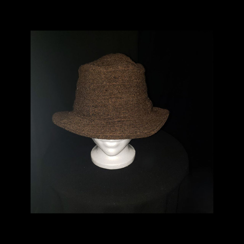 Vintage Millars Irish Tweed Bucket Hat – 100% Pure New Virgin Wool – Made in Ireland