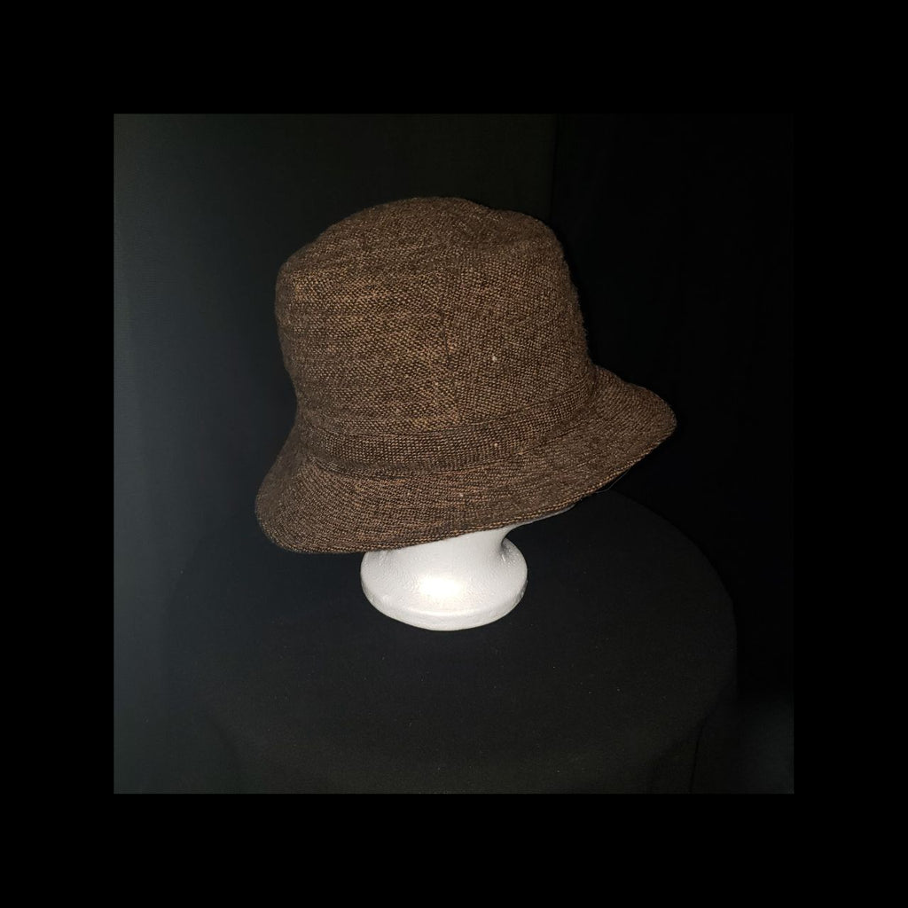 Vintage Millars Irish Tweed Bucket Hat – 100% Pure New Virgin Wool – Made in Ireland
