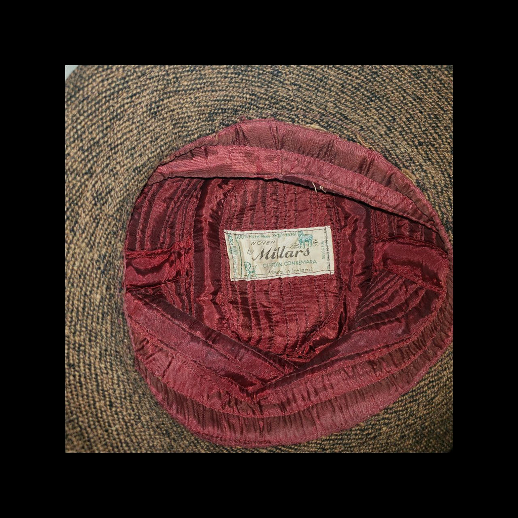 Vintage Millars Irish Tweed Bucket Hat – 100% Pure New Virgin Wool – Made in Ireland