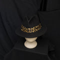 Vintage Bourse Cellini Fedora Hat with Leopard Print Hatband