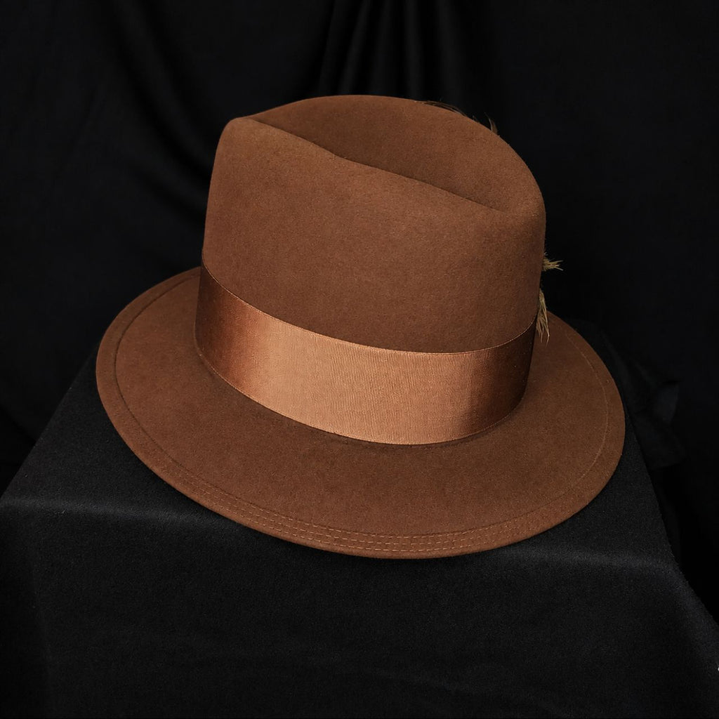 Vintage Royal Stetson “The Fifteen” Fedora Hat with Feather Accent