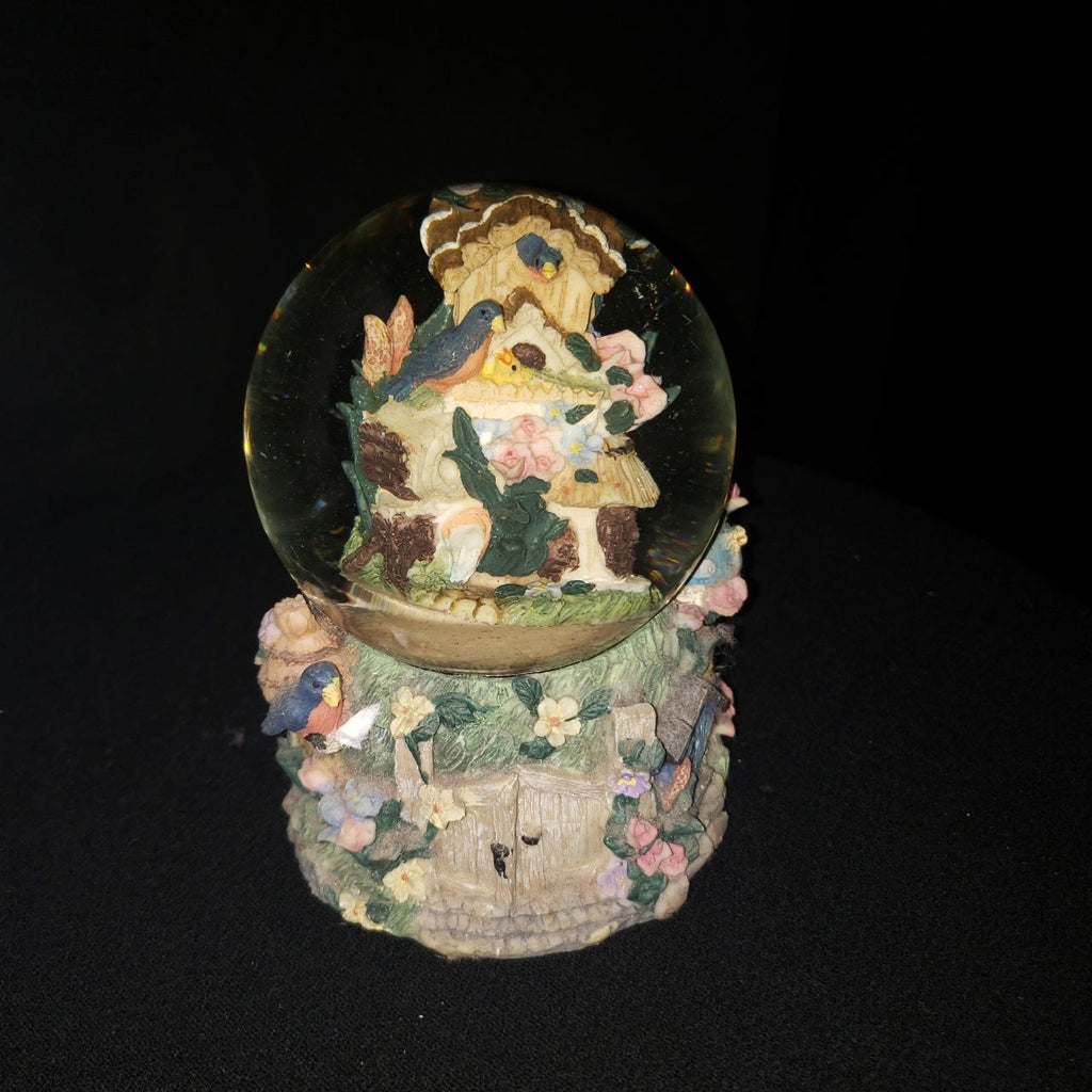 Vintage Birdhouse Musical Snow Globe
