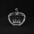 Vintage New York City Glass Apple Paperweight with NYC Skyline