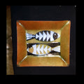 Vintage Mid-Century Enamel Fish Tray / Catchall Dish