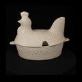 Vintage Whittier Potteries 1977 White Hen Covered Soup Tureen