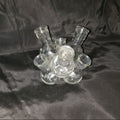 Vintage Multiple Bud Vase Cluster in Clear Glass 7 glass vases