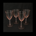 Central Glass Works 1426 Pink Diamond Optic Wine Goblet