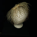 Vintage Cream Floral Feather Fascinator Hat / Cocktail Headpiece