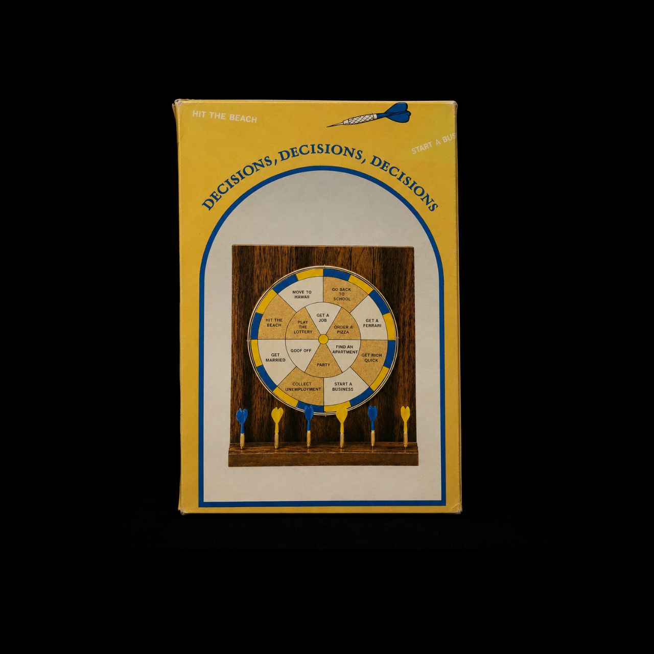 Vintage "Decisions, Decisions, Decisions" Dartboard Game | Complete Retro Party Game with Darts