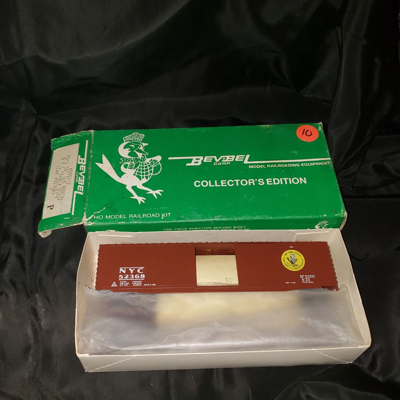 Vintage Bev-Bel Corp. HO Scale NYC “Early Bird” PS-1 50’ Single Door Boxcar Kit #9957-2