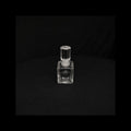 Vintage Clear Glass Mini Perfume Bottle with Faceted Stopper